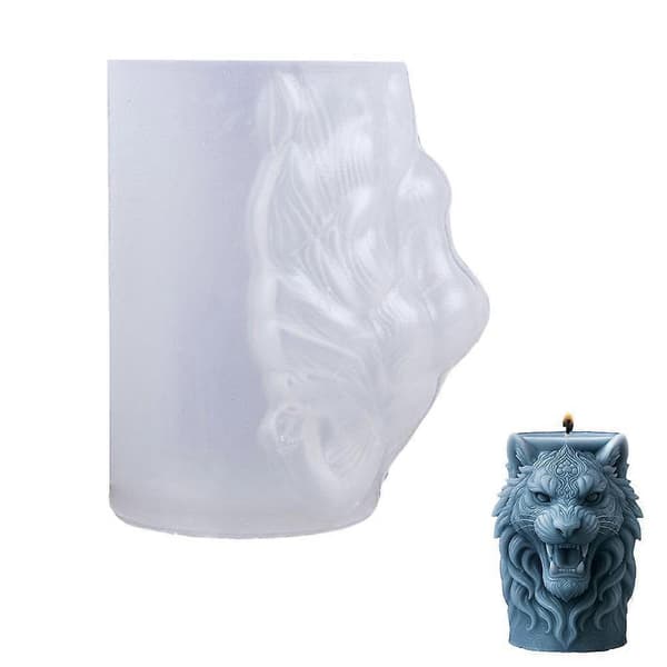 3D Silikonform Såpe Aromaterapi Stearinlys Silikon DIY Design Løvehode X9T9