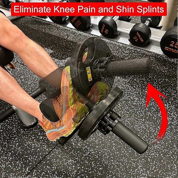 Tib Bar från Tibialis Trainer för vad- och skenbensstyrketräning. Tibialis Anterior träningsutrustning passar 2-tums viktplattor
