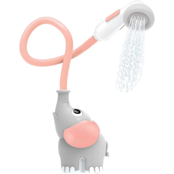 Babyshower Brusehoved - Elefant Vandpumpe og Snabel Bruse - Til Nyfødte i Badekar eller Vask (pink)