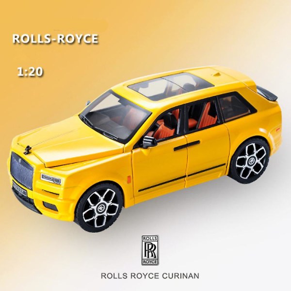Stor Størrelse 1/20 Rolls Royce Suv Cullinan Legering Luksus Bilmodell Di