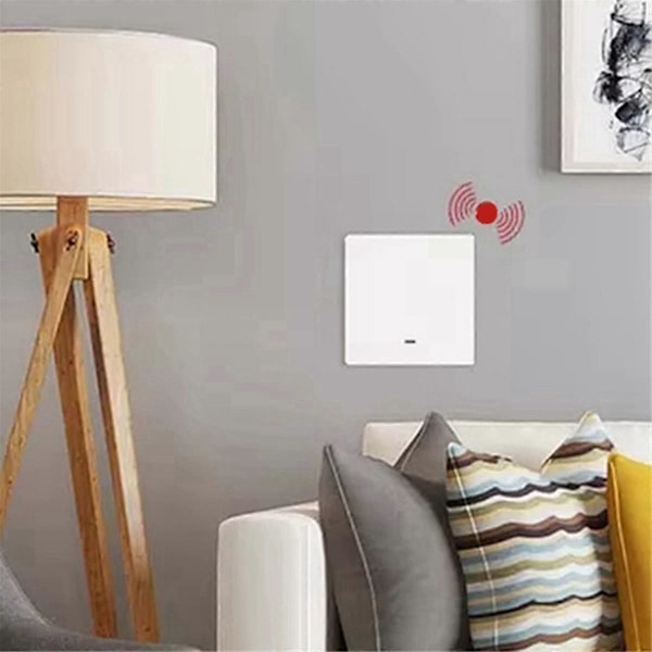 Smart lyskontakt, vægtrykknap, kompatibel med Tuya, fjernbetjening via Alexa & GoogleHome A