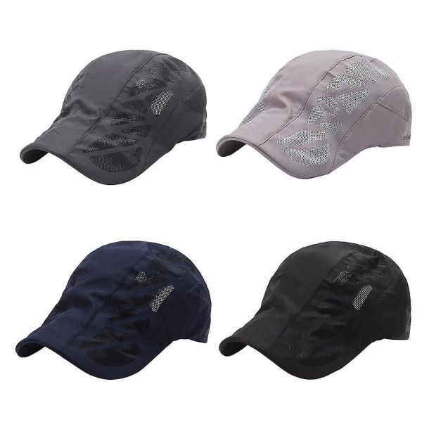 Kasket Unisex Mesh Kasket Hovedbeklædning Letvægts Holdbar Solafvisende Kasket Dark Gray