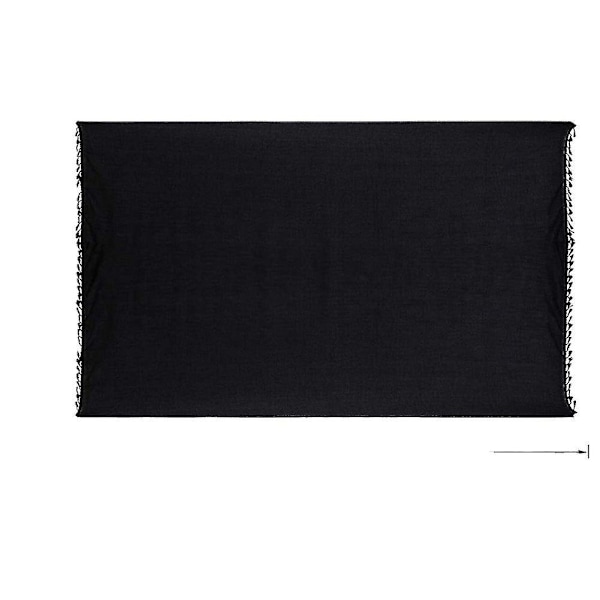 Dame Strand Batik Lang Sarong Badedragt Cover Up Wrap Pareo Med Kvaster Sort 1 stk. Ha