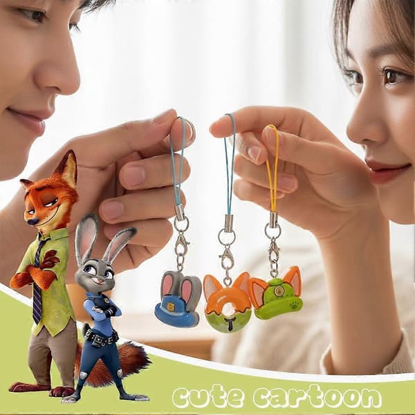 Zootopia Judy Nick Telefonrem Nøglering til Valentinsdag Gave B