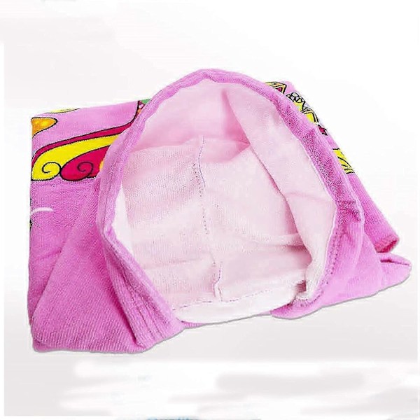 Badehette for barn, badekåpe for barn, badehåndkle for barn med hette, strandhåndkle med søte mønstre, allsidig bruk for barn i alderen 2-8 år (Havfrue)