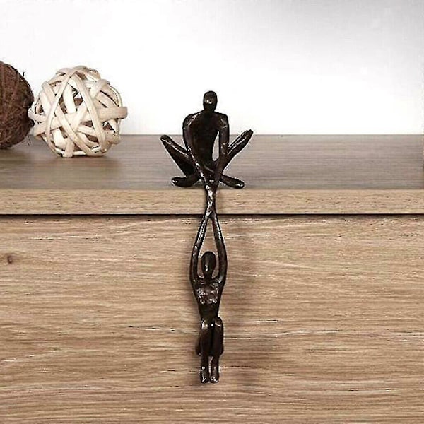 Heminredning Resin Skulptur Ornament Par Figurin Man Lyfter Kvinna