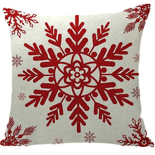 Jouluporo Lumimies Tyynyliinat Päälliset Kodin Sisustus 45x45 Cm (A), 4 kpl