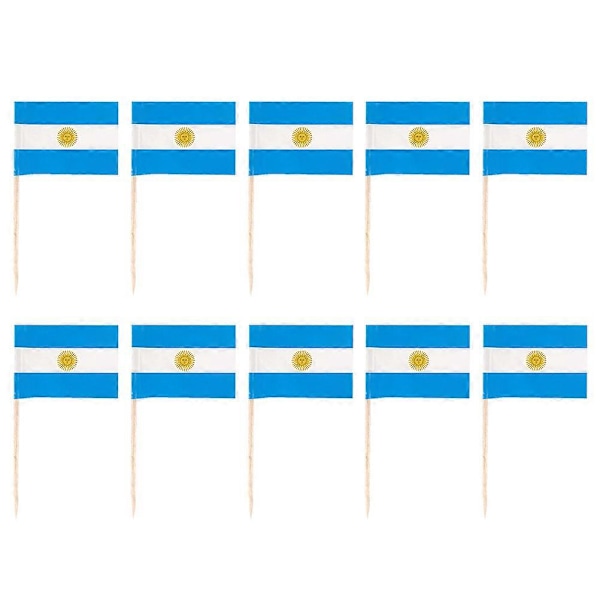 200 st Party Dessert Flagg Tandpetare Argentina Flaggpinnar Flagg Muffin Toppers