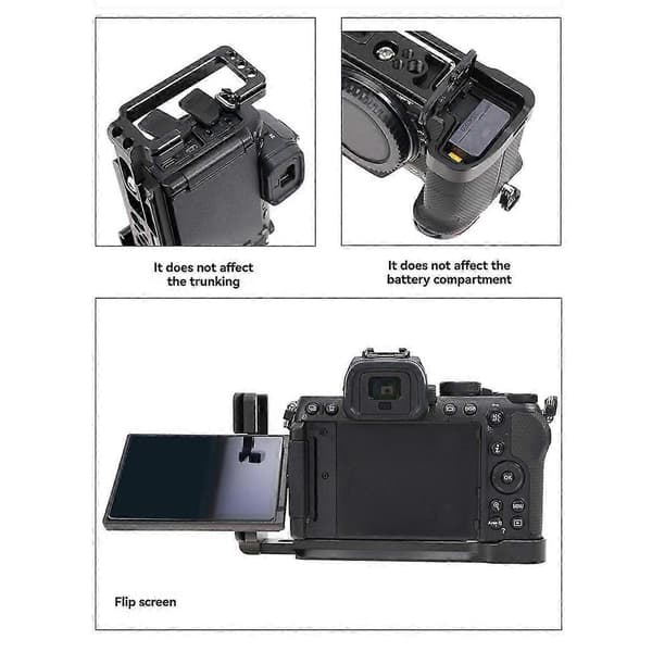 Z50II Lodret Quick Release L-pladeholder Håndgreb til Z50 II Kamera Stativ Quick Release Plade