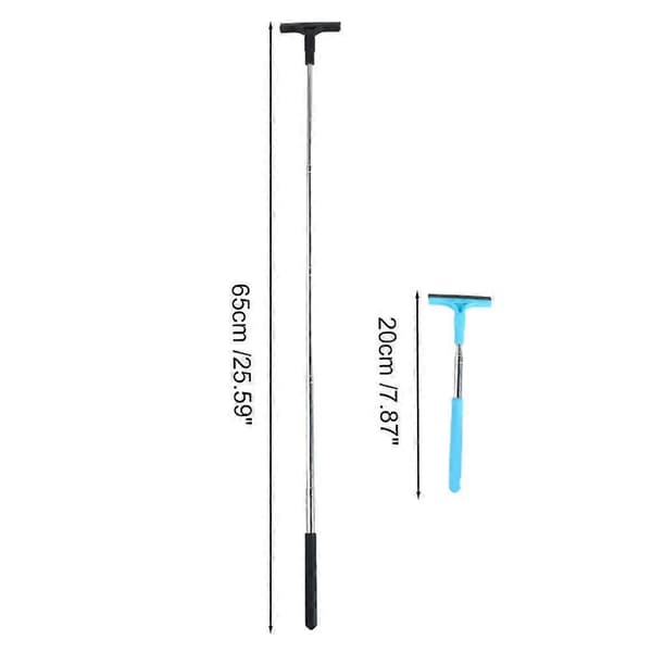 Car Mirror Scraper Telescopic 20-65cm ABS Metal Rod Water Removal Tool Rosa