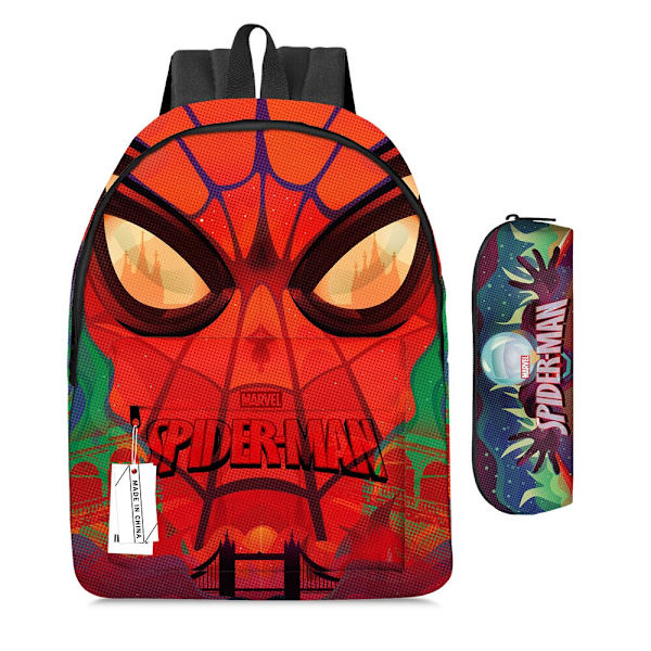 2 stk. Spiderman Superhelt Barneskoletaske Gutter Jenter Gaver multi One Size