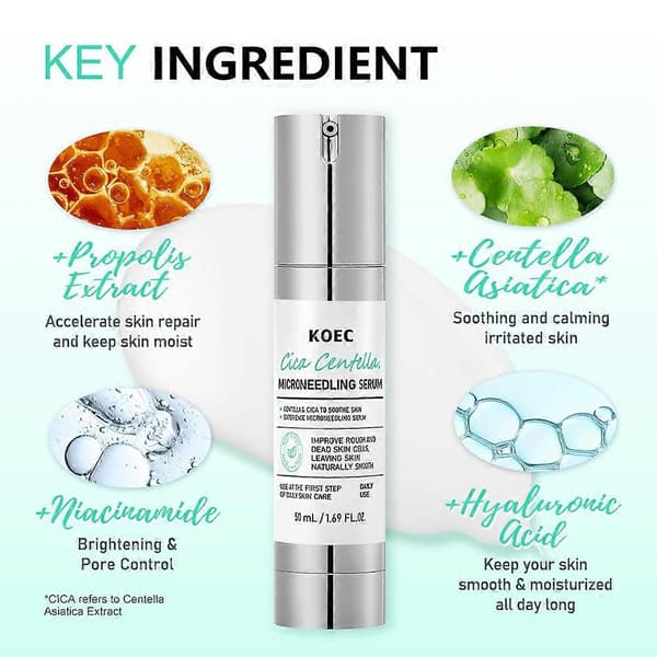 Microneedle Essence Desalination Fine Lines Spots Collagen Solution Reverse Aging Recombinant Improves Rough Texture 50ml Centella Asiatica
