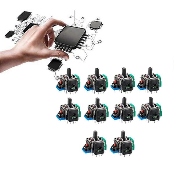 10 st Hall elektromagnetisk joystick för spelkonsol 3D Hall joystick sensor potentiometer