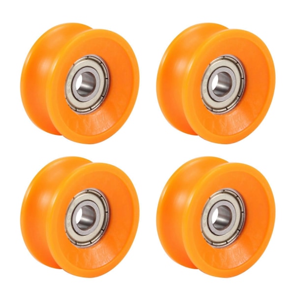 4 st 6X30X13mm Plastbelagda Tätade Lager Stål 606ZZ Djup U-spår Remskiva Räls Kullager