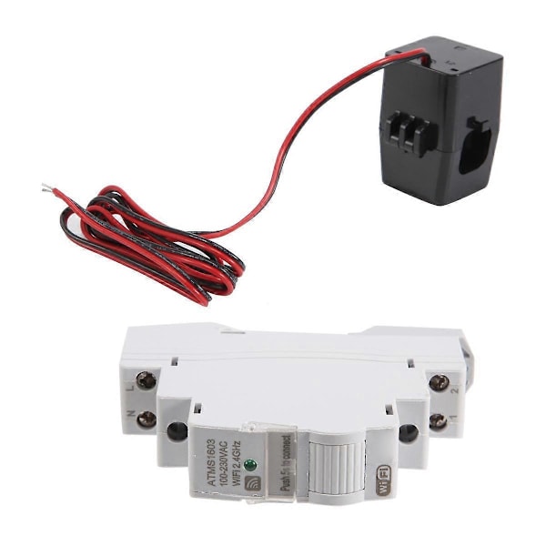 ATMS1603 Tuya Enfas WiFi Intelligent Energimätare 100A DIN-skena Exakt Mätande Voltmeter