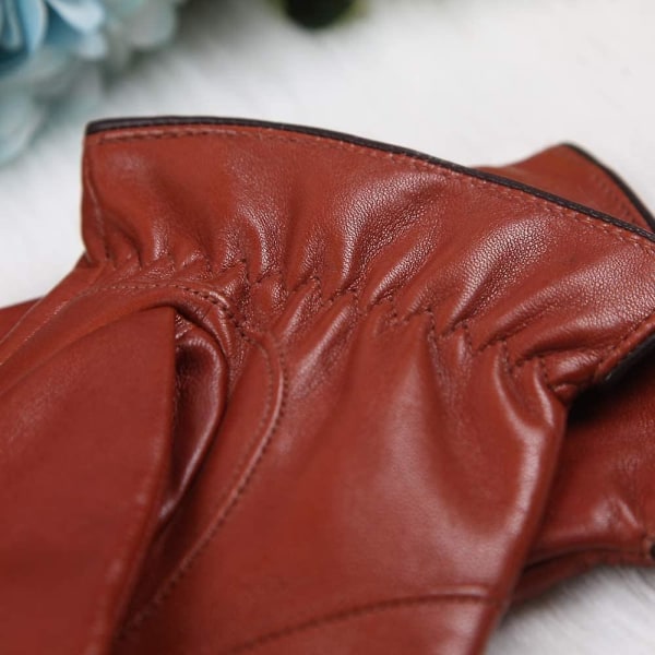 Vinterläderhandskar för män - Herrhandskar med cashmere/fleecefoder för motorcykel