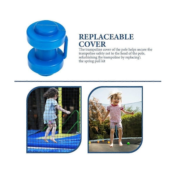 20 stk. Plastkasse Trampoline Stålrør Toppdeksel Stolpehatter Deksel Erstatt Stolpedeler PP Hetter En