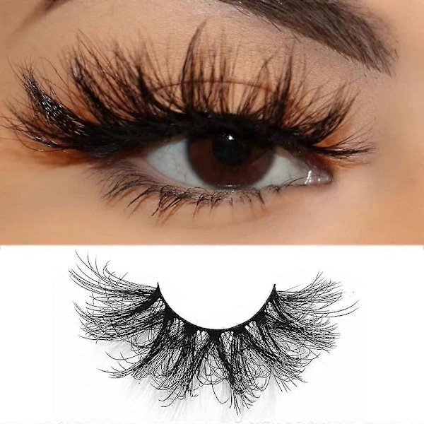 Løse Øyevipper Håndlagde Vipper 25mm 8D Fluffy Volume Dramatiske Wispy Lange Løse Øyevipper Myke Gjenbrukbare Falske Øyevipper Pakke 4 Par