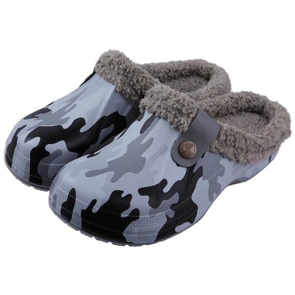 Innendørs kvinners varme tøfler Hagesko Myke vanntette plysj tøfler Par Camouflage 35-36(8.6-8.8 inch)