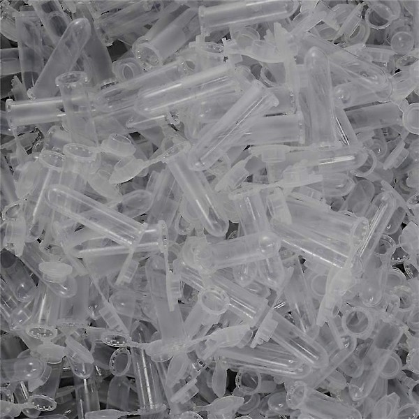 500 st 2 ml -Centrifugrör provrör injektionsflaska klar plast injektionsflaskor behållare snäpplock för laboratorium Sa