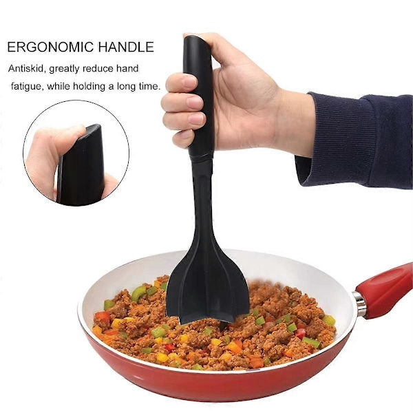 2 st Köttfärshackare Non-Stick Mångsidig Potatisstöt Kökstillbehör Värmebeständig Nötkött Mat Köttfärshackare G
