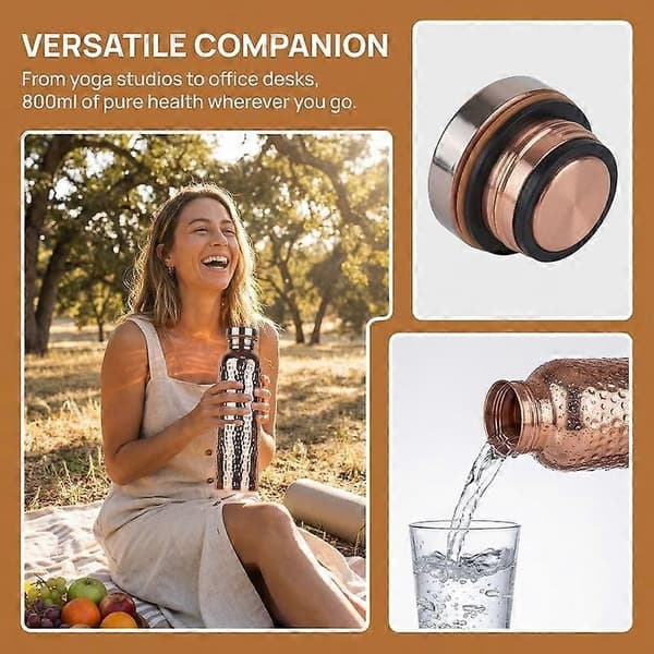 Kopparflaska 800ml), Hamrad Kopparvattenflaska B