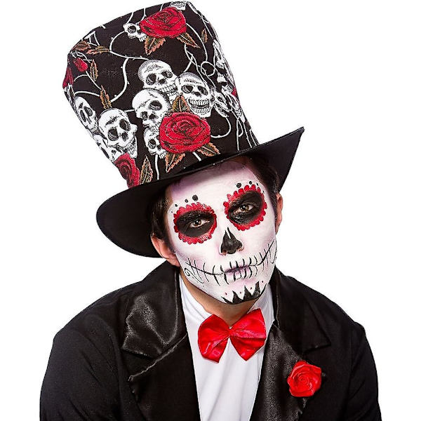 Day Of The Dead Hög Hatt: Maskeradfest Utsmyckning