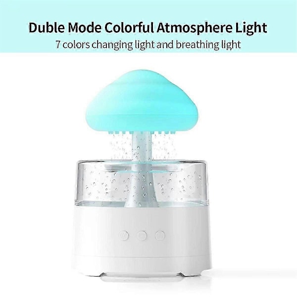 Regnsky Luftfukter, Sopp Luftfukter, Sky Luftfukter Med Justerbare LED-lys, Regnsky Diffuser, Fjernkontroll