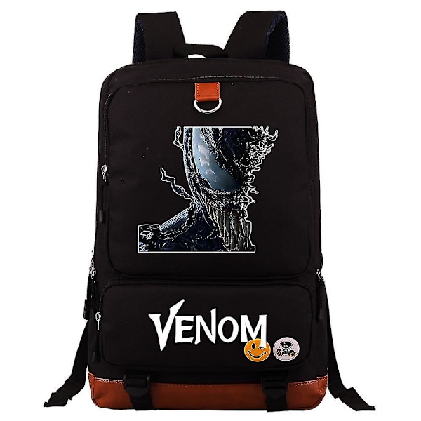 Rygsæk med stor kapacitet og Venom-print skoletaske til teenagere (2-17) black