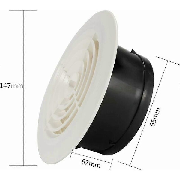 100mm Säädettävä Ilmanvaihtoritilä Pyöreä Ilmastointiventtiili