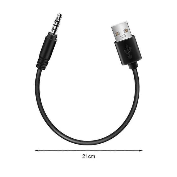 3,5 mm AUX lyd til USB 2.0 hann ladekabeladapterledning for bil M