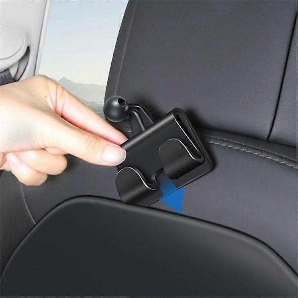 TSLZH26 ABS Biltelefonholder Kompatibel med Tesla Model 3 / Model Y, Telefon- og tabletholder til bagsæde med dobbelte kroge