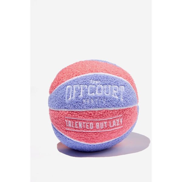 Offcourt basketbollkudde basketboll plyschkudde plyschdocka pink purple 25cm