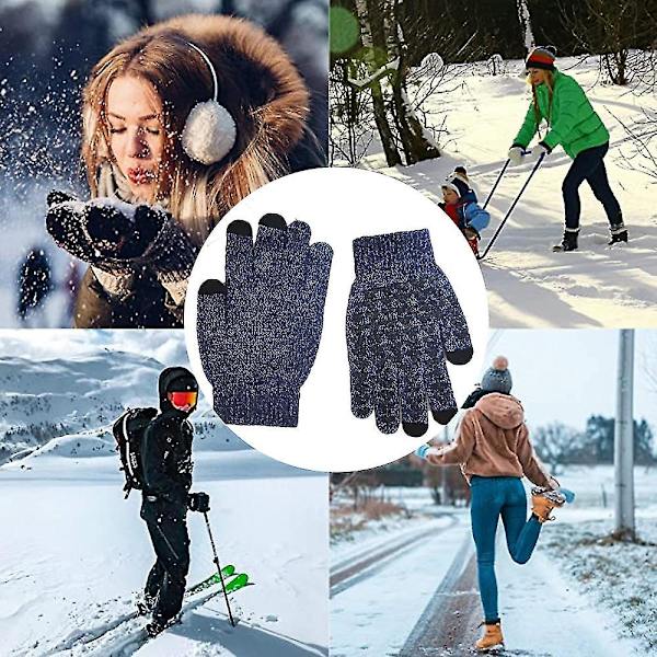Vinterhandskar för män och kvinnor - Pekskärmshandskar Antiglid Silikon S-l Grey M