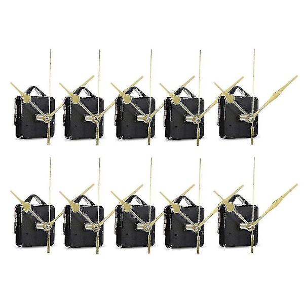 10 stk. DIY Lydløs Bevægelse Spindel Hænder Væg Quartz Ur Værk Mekanisme Reparationsværktøj Del Ur