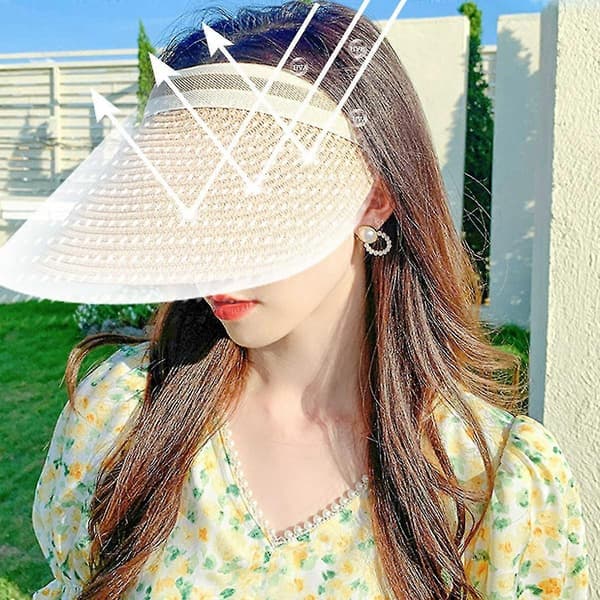 Dame Storbrem Strand Strå Golf Solhatt Sommerhatt coffee