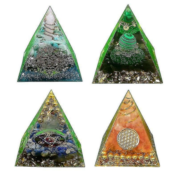 Pyramide Krystallstein Energi Generator Healing Naturlig Krystall Reiki Chakra 6-28