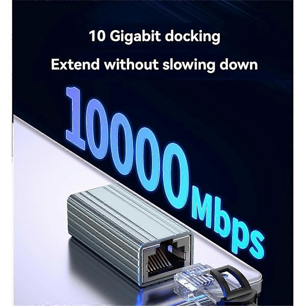 10 Gbps RJ45-kontakt Hunn til Hunn Gigabit Nettverksforlenger 2 stk