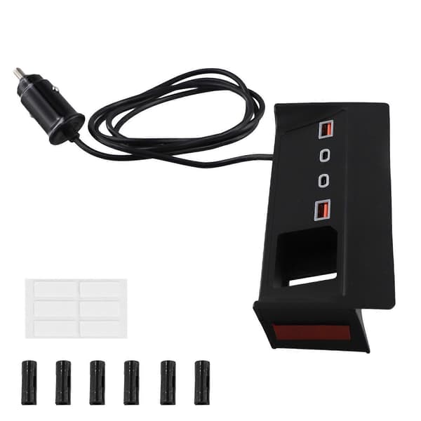 Bil USB Type-C Splitter Adapter Hurtiglader Shunt HUB Dockingstasjon for 2021-2024