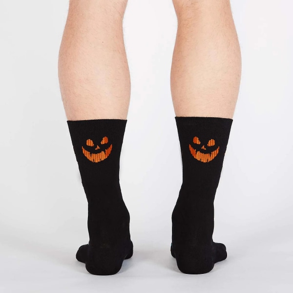 Halloween-sukat, 1 pari unisex hauskoja persoonallisuuskuvioisia sukkia, puhdasta puuvillasukat, lämpimät ja hengittävät, sopivat Halloween-koristeeksi Style 6 1Pair