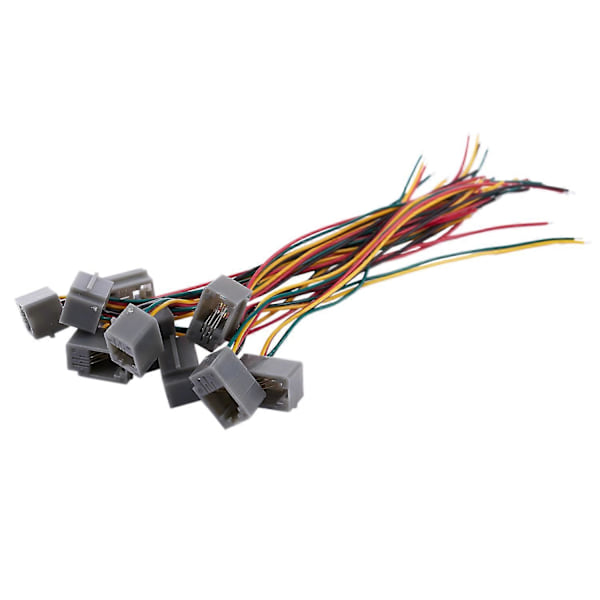 10 kpl 616E 4P4C RJ9 Naaraspuolinen puhelinliitinadapteri 4 johdolla 8cm