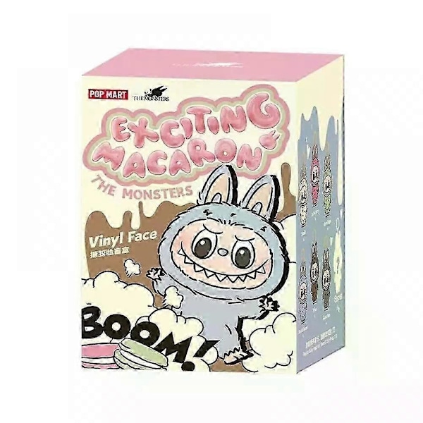 POP MART Labubu The Monsters Spennende Macaron Plysj Serie (1 Blind Box Figur)