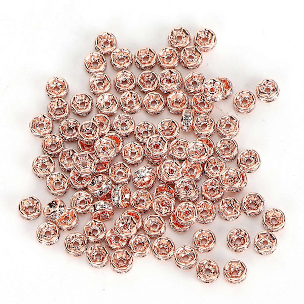 200st Distanspärlor Rak Kant Diamant DIY Armband Halsband Smyckestillverkning Tillbehör 5mm