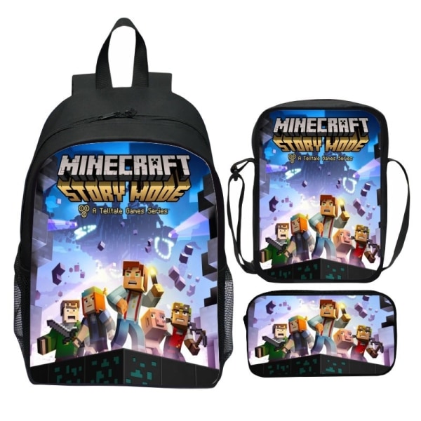 MINECRAFT Ryggsäckar Flickor Pojkar Lätta Skolväskor White