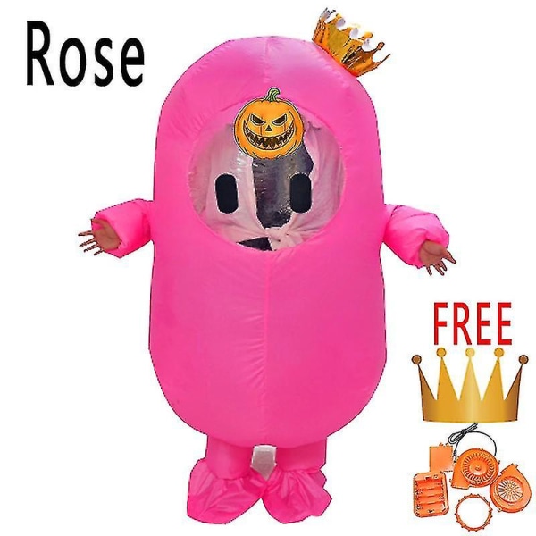 Oppustelig Kostume Pige Kvinder Mænd Barn Voksen Efterår Jellybean Spil Fyr Anime Halloween Fødselsdagsfest Disfraz Oppustelig Dragt Høj Kvalitet Rose Adult 155*195cm