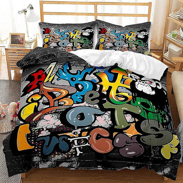 Hip Hop Serie Dynetrekk Hjemmetekstil Tredelt Sett Q C 140*210two-piece set
