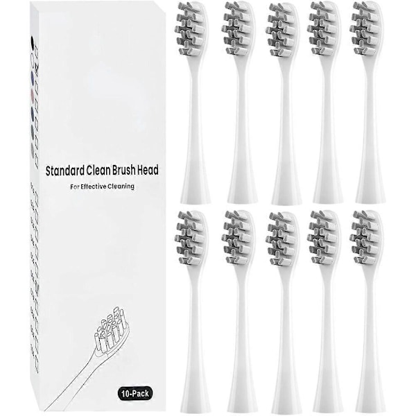10-pack Tandborsthuvuden Kompatibla med Oclean Elektrisk Tandborste, Ersättningsborstar Lämpliga för Oclean One, Flow, X Pro, X Pro Elite, X Pro Digi