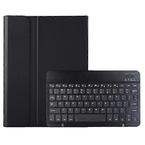 A0N7 Kompatibel for Xiaomi Pad 6 / Pad 6 Pro PU Lærdeksel Ultratynt Stativ Nettbrettveske med Avtakbart Bluetooth-tastatur Black