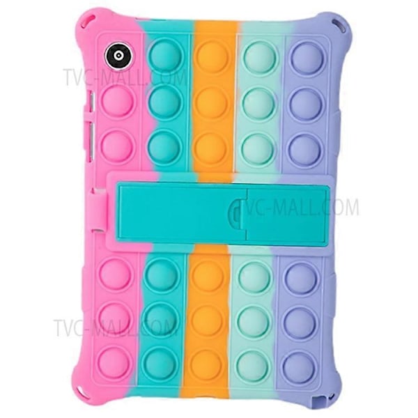 Kompatibel med Galaxy Tab A8 10.5 (2021) Fidget Sensorisk Silikon Boble Angst Stress Reduserende Leker Anti-skli Tekstur Nettbrettdeksel Pink