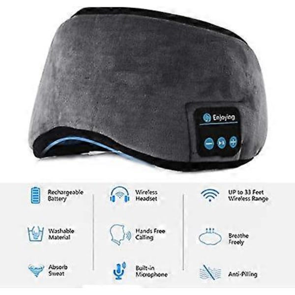 Bluetooth-unimaski kuulokkeilla, langaton Bluetooth-silmälappu nukkumiseen, musiikkiunimaski pestävä integroidulla kaiuttimella Do:lle